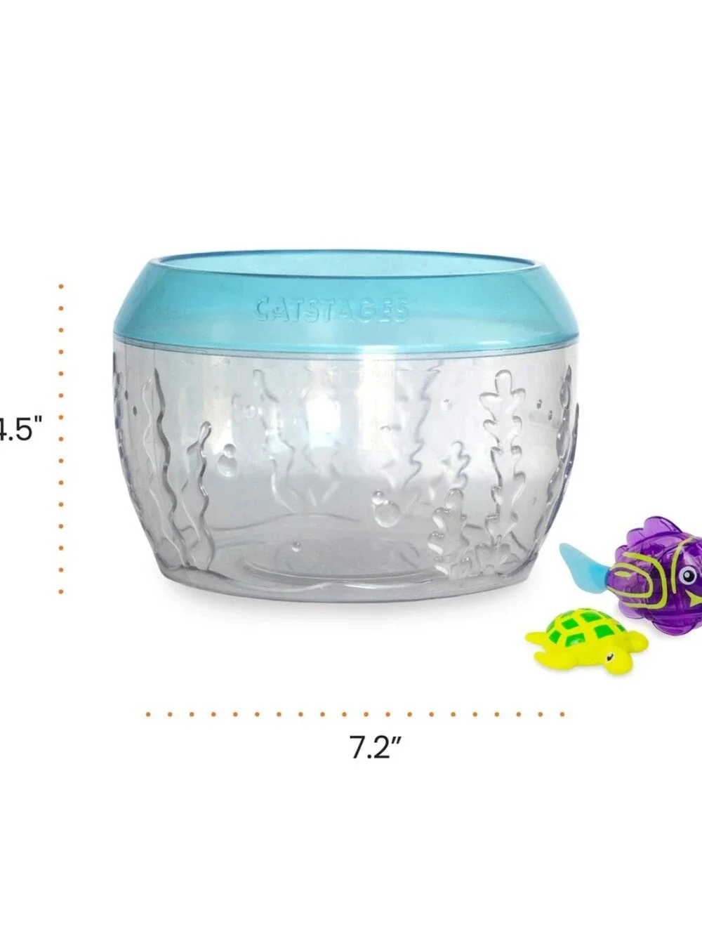 Catstages Meow-smerizing Fish Bowl Interactive Cat Toy-Electronic Swimming Fish